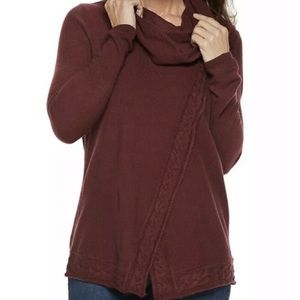 Croft & Barrow Women's Cable-Knit Cowlneck Sweater